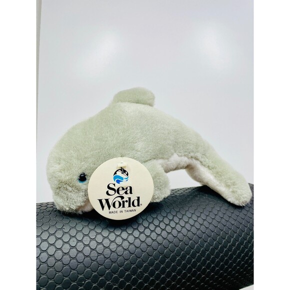 Vintage Plush Dolphin Sea World Vintage Theme Park Animal Dolphin NWT VTG Toy - Picture 1 of 13